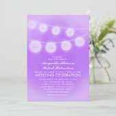 淡紫色ロマンチックなランタン ウェディング招待状 招待状 (スタンド正面)