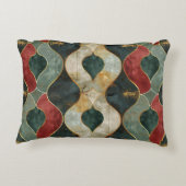 淡緑と赤のパターエレガントン アクセントクッション (裏面)