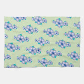 淡緑と青 キッチンタオル (横)