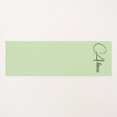 淡緑色と黒色のモノグラム ヨガマット (正面(横))