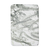 淡緑色のエレガントシダ模様のバスマット バスマット (正面縦)