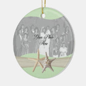 淡緑色のヒトデの写真 セラミックオーナメント (左)