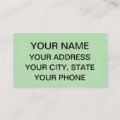 淡緑色の代替医療 名刺 (裏面)