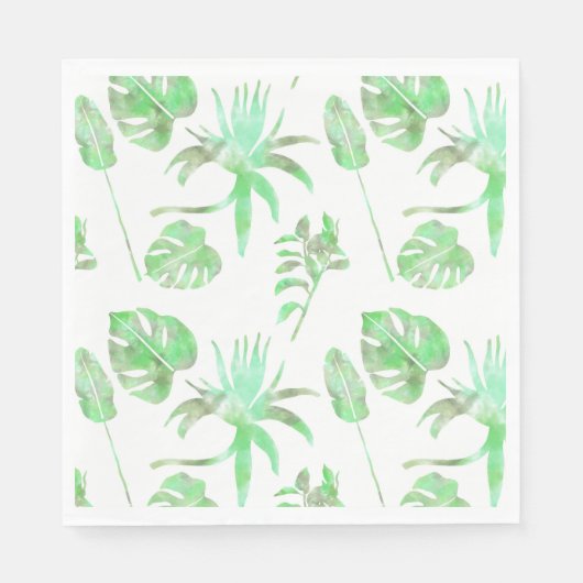 淡緑色の水色の熱帯離れナプキン スタンダードランチョンナプキン (正面)