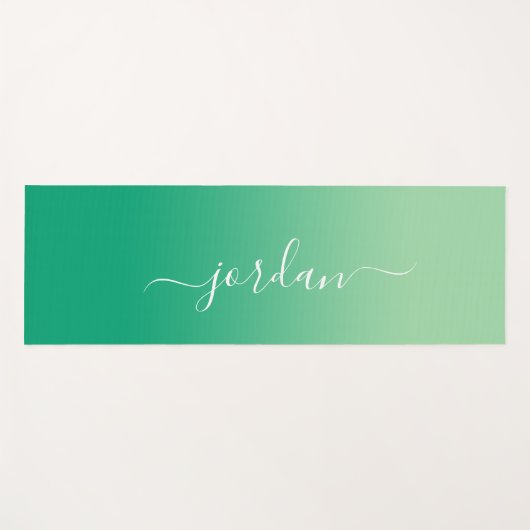 淡緑色ミニマルから淡緑色へのグラデーションスクリプト名 ヨガマット (正面(横))