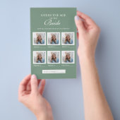 淡绿色 猜测新娘年龄 纸张 チラシ (ハンドル)