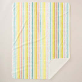 淡色のストライプデザイン シェルパブランケット
