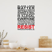 淡色の上に不可分のポスターブラック/レッド ポスター (キッチン)