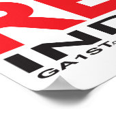 淡色の上に不可分のポスターブラック/レッド ポスター (角)