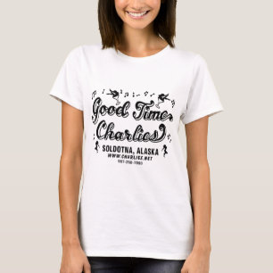 淡色の服装のGTCのロゴ Tシャツ