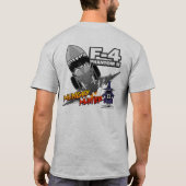 淡色のF-4幻影のカスタムなワイシャツ- Tシャツ (裏面)