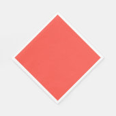 淡色サンセットオレンジコーラルレッド スタンダードランチョンナプキン (角)