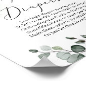 淡色ユーカリの緑の深夜おむつ ポスター (角)