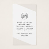 淡褐色モダンジオメトリック名刺 (裏面)