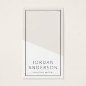 淡褐色モダンジオメトリック名刺 (正面)