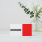 淡赤色グレー白色写真用名刺 名刺 (スタンド正面)