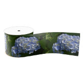 淡青かわいらしあじさい花 グログランリボン (リール)