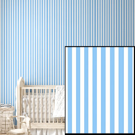 淡青と中青の線のストライプ 壁紙