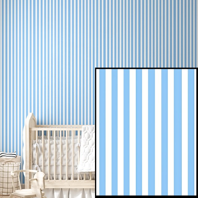 淡青と中青の線のストライプ 壁紙 (クリエイターアップロード済み)