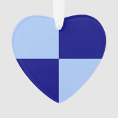 淡青と濃い青の長方形 オーナメント (正面)