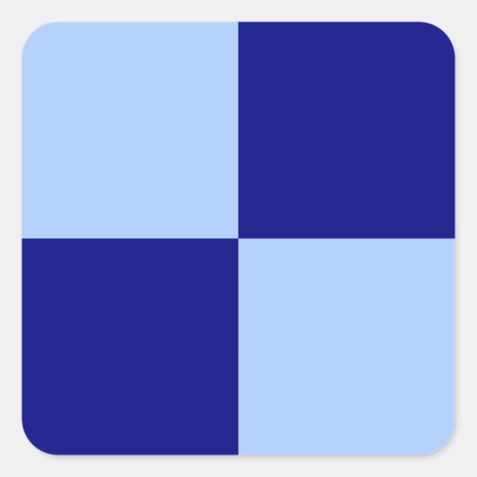 淡青と濃い青の長方形 スクエアシール (正面)