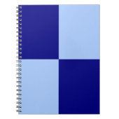 淡青と濃い青の長方形 ノートブック (正面)