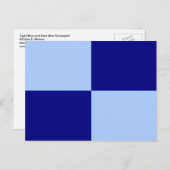 淡青と濃い青の長方形 ポストカード (正面/裏面)