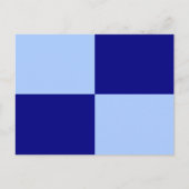 淡青と濃い青の長方形 ポストカード (正面)