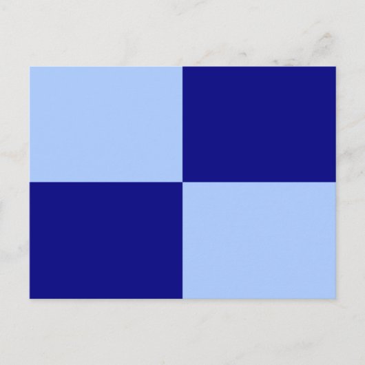 淡青と濃い青の長方形 ポストカード (正面)