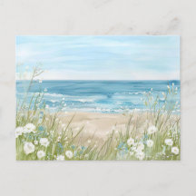 淡青と白の海岸風景