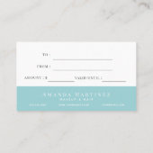 淡青エレガント水彩贈与証 名刺 (裏面)