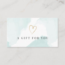 淡青エレガント水彩贈与証