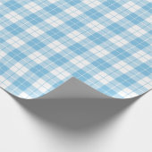 淡青白の格子模様のラッピング紙 ラッピングペーパー (角)