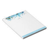 淡青色と水色の花 ノートパッド (アングル)