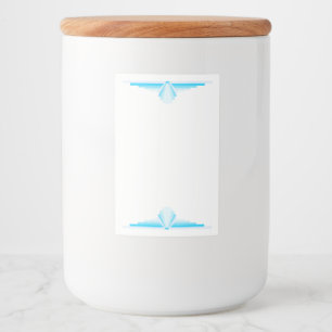 淡青色のアールデコ要素 フードラベル