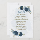 淡青色のネイビー花席表 招待状 (正面)