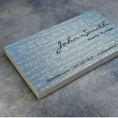 淡青色の数式Math Tutor名刺 名刺