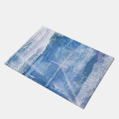 淡青色の水彩画 ドアマット (アングル)