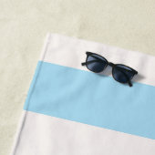 淡青色の白いストライプロブスター名 ビーチタオル (インサイチュ)