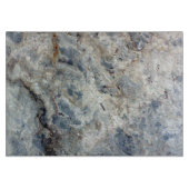 淡青色の白い大理石の石造りの終わり カッティングボード (正面)