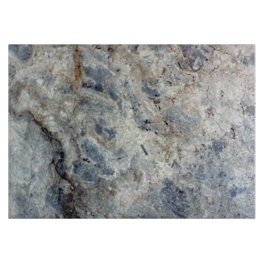 淡青色の白い大理石の石造りの終わり カッティングボード (正面)