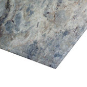 淡青色の白い大理石の石造りの終わり カッティングボード (角)