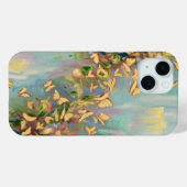 淡青色の背景にブテフライ Case-Mate iPhoneケース (裏面 (横))