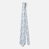 淡青色の花 ネクタイ (正面)