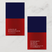 淡青色の赤いコンサルタントの名刺 名刺 (正面/裏面)