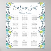 淡青色の黄結婚緑の座席表 ポスター (正面)