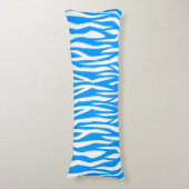 淡青色ゼブラ印刷 ボディピロー (正面縦)