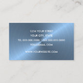 淡青色ブラシ仕上げ金属光沢 名刺 (裏面)