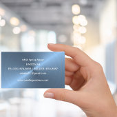 淡青色ブラシ仕上げ金属光沢 名刺