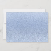 淡青色ホイルの写真の最初聖餐式 招待状 (裏面)